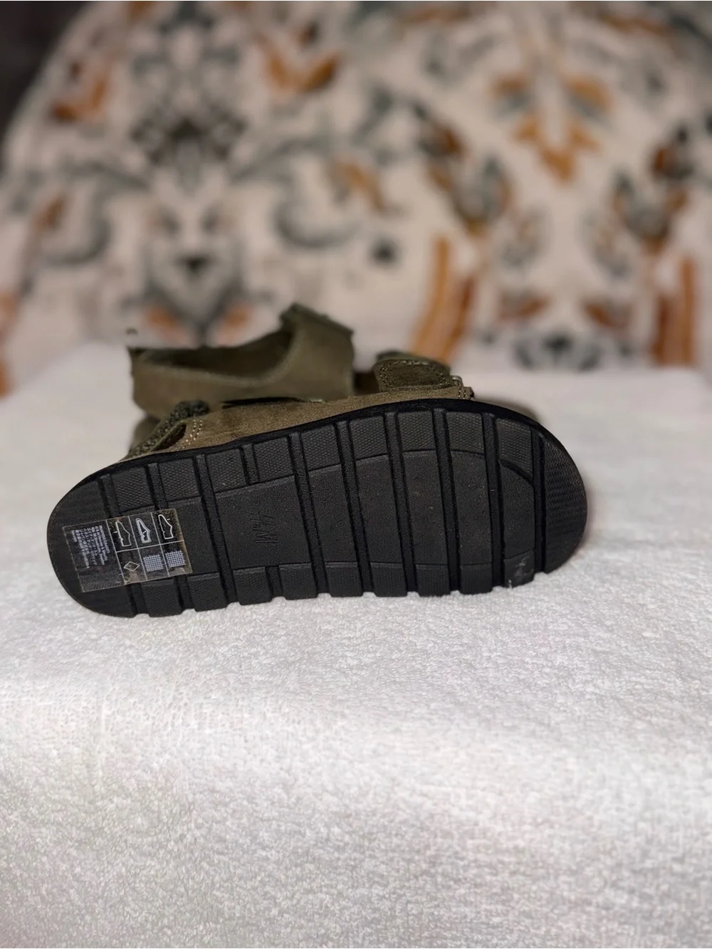 H&M Olive Green Double-Strap Kids Sandals